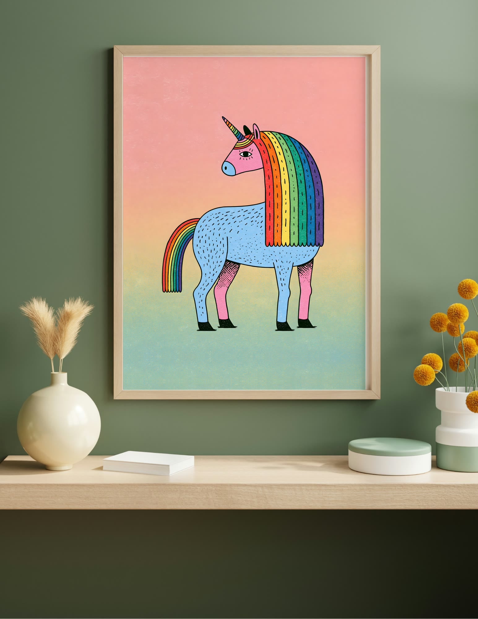 Semi-Gloss Poster shown in a room, mockup 2