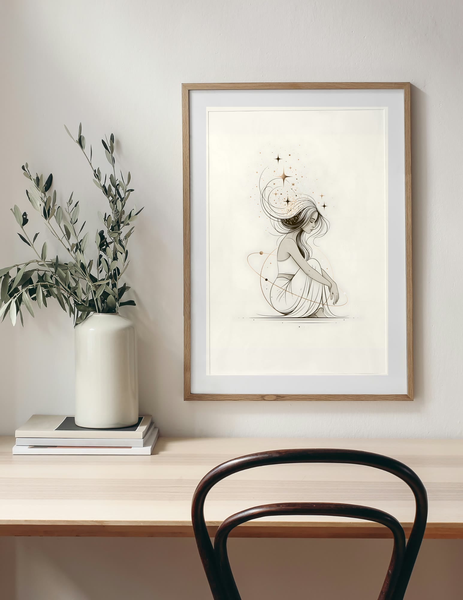 Semi-Gloss Poster shown in a room, mockup 2