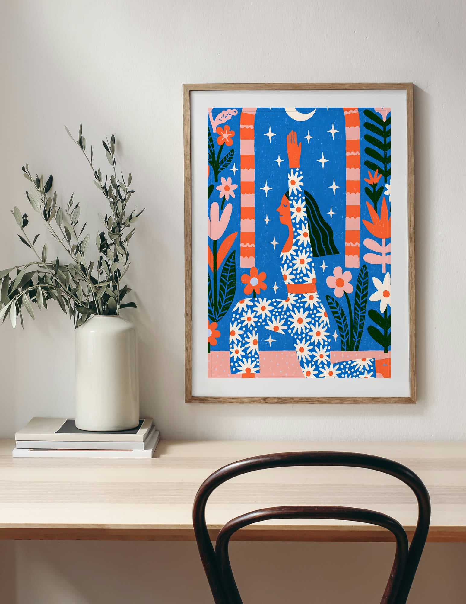 Semi-Gloss Poster shown in a room, mockup 1