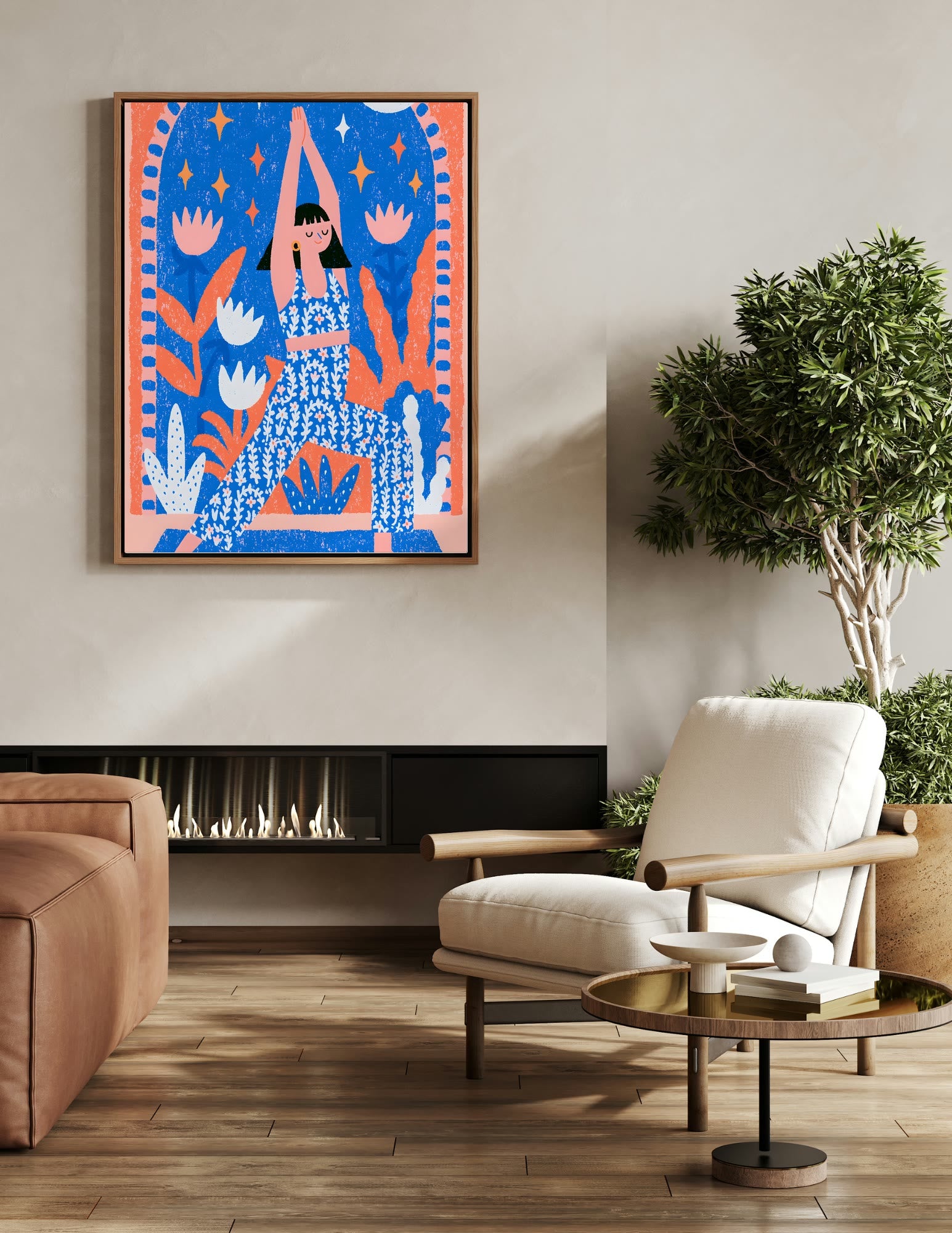 Semi-Gloss Poster shown in a room, mockup 2