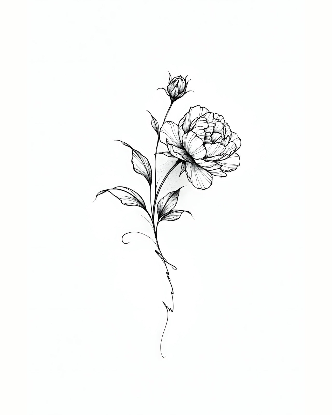 Ink Peony