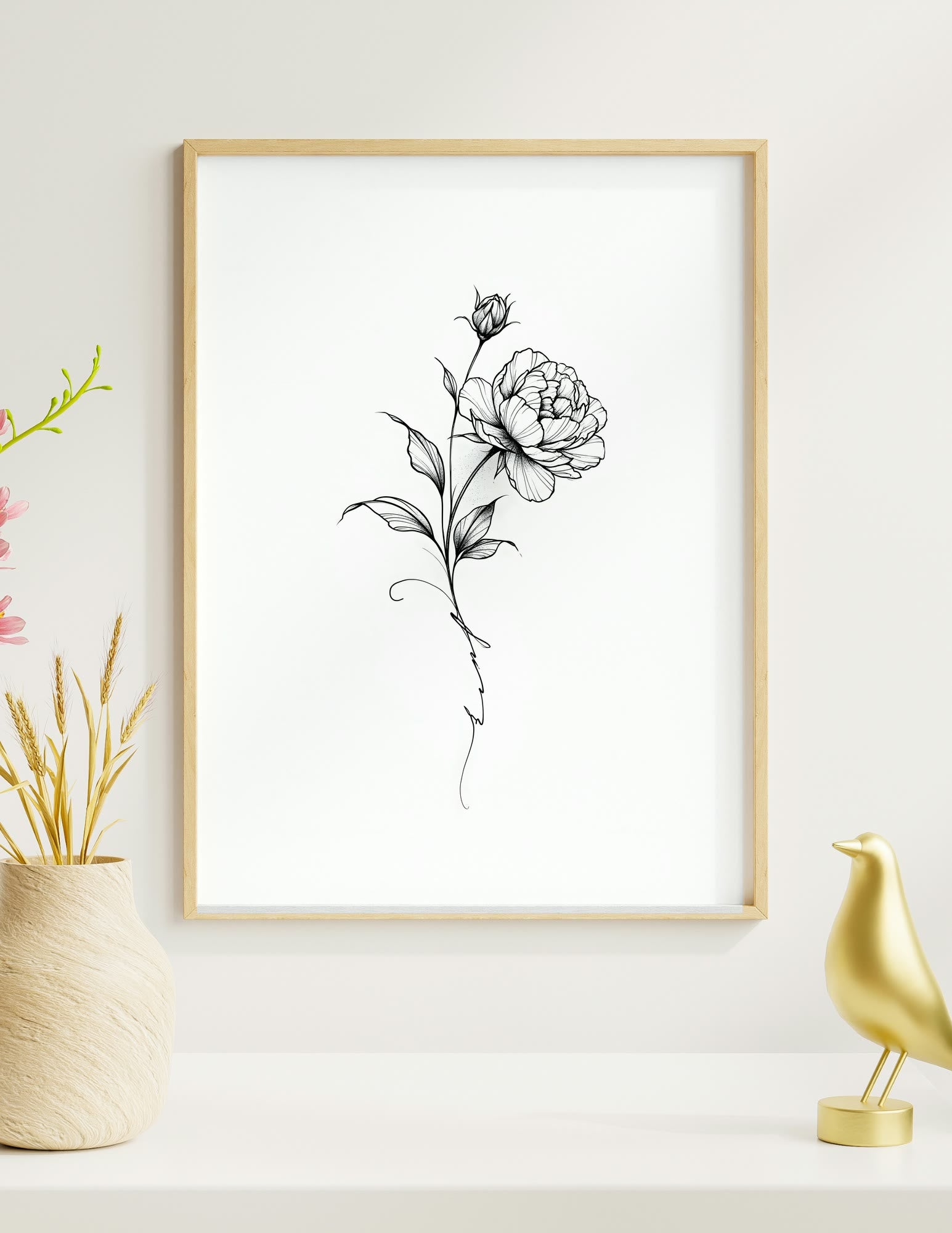 Semi-Gloss Poster shown in a room, mockup 2