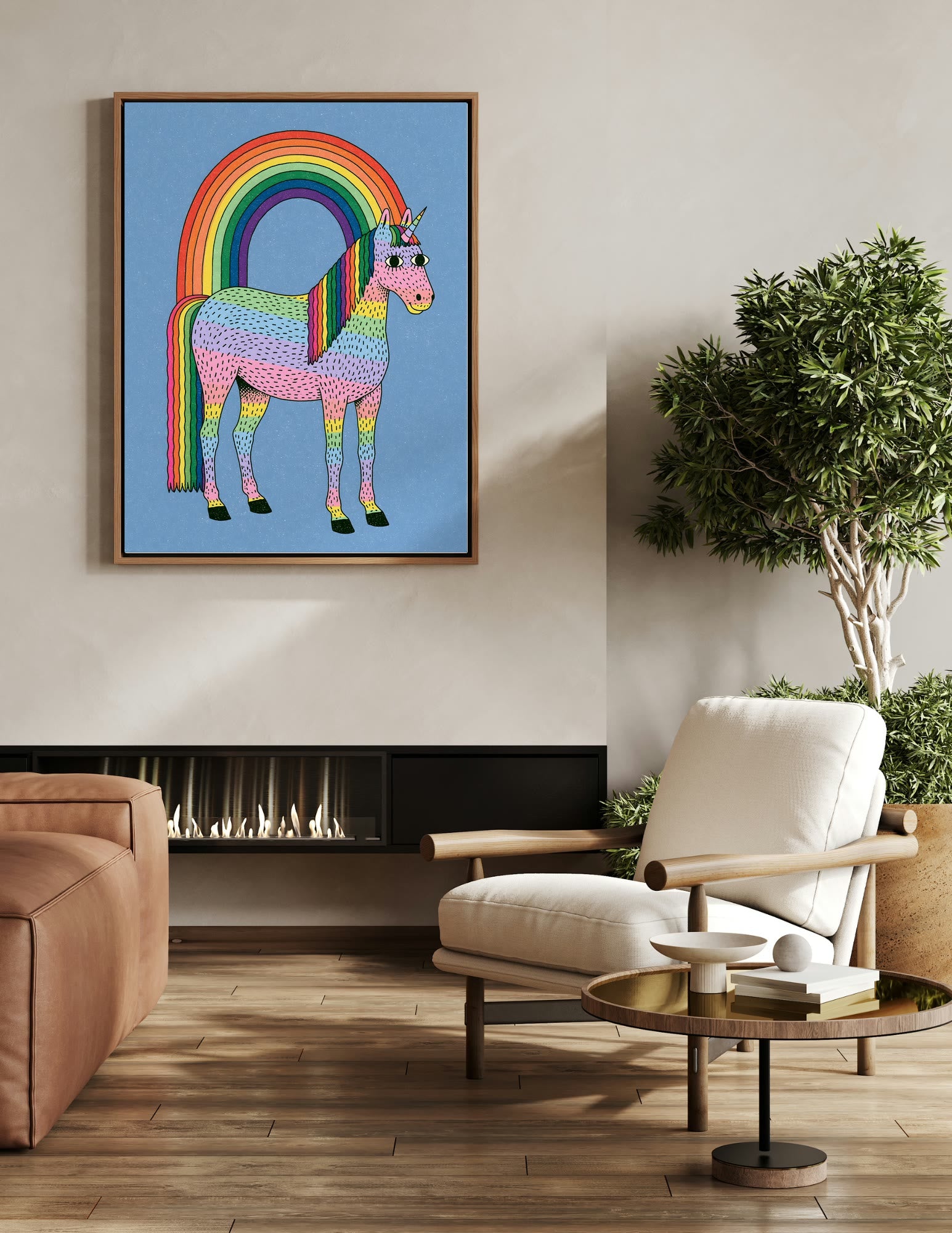Semi-Gloss Poster shown in a room, mockup 1