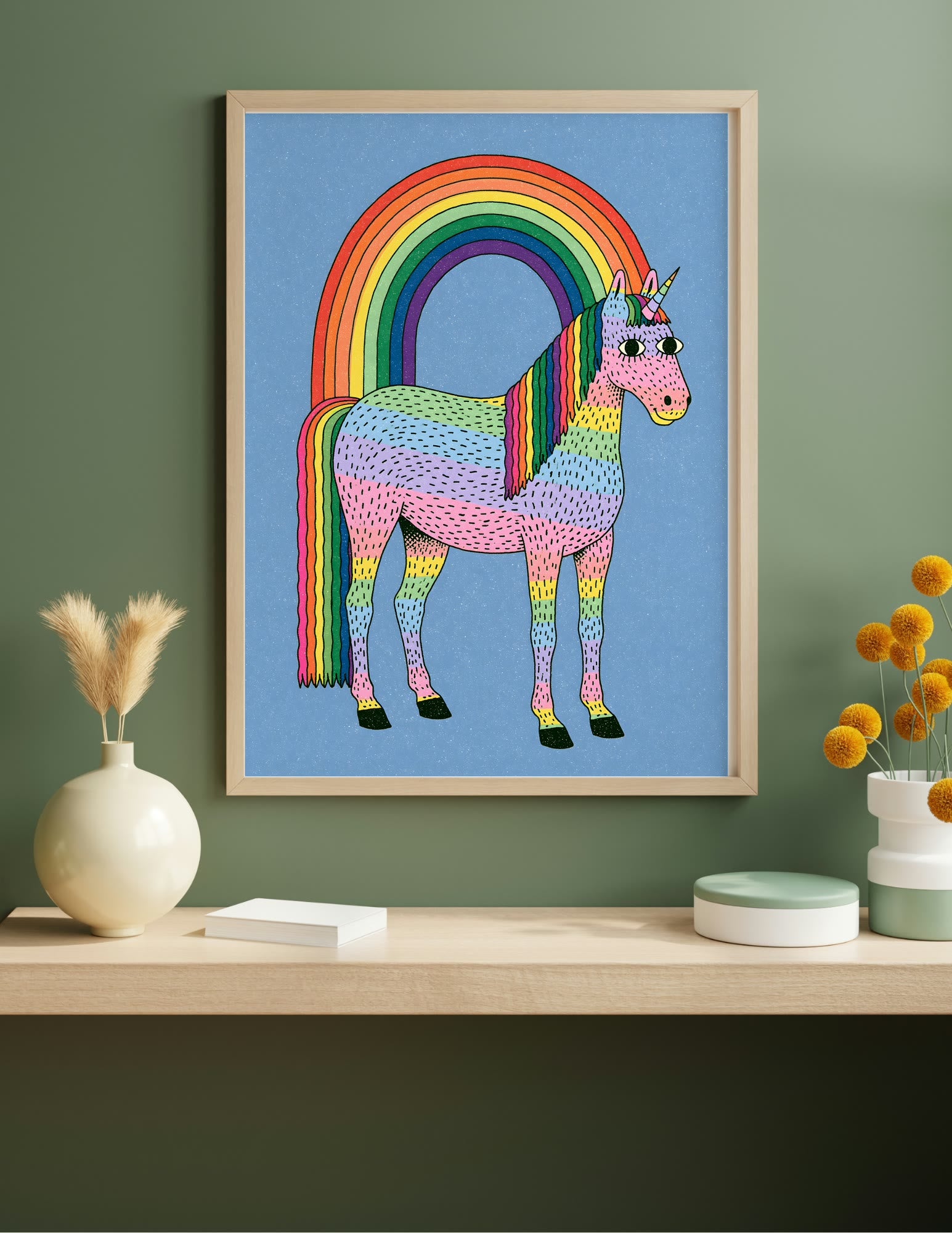 Semi-Gloss Poster shown in a room, mockup 2
