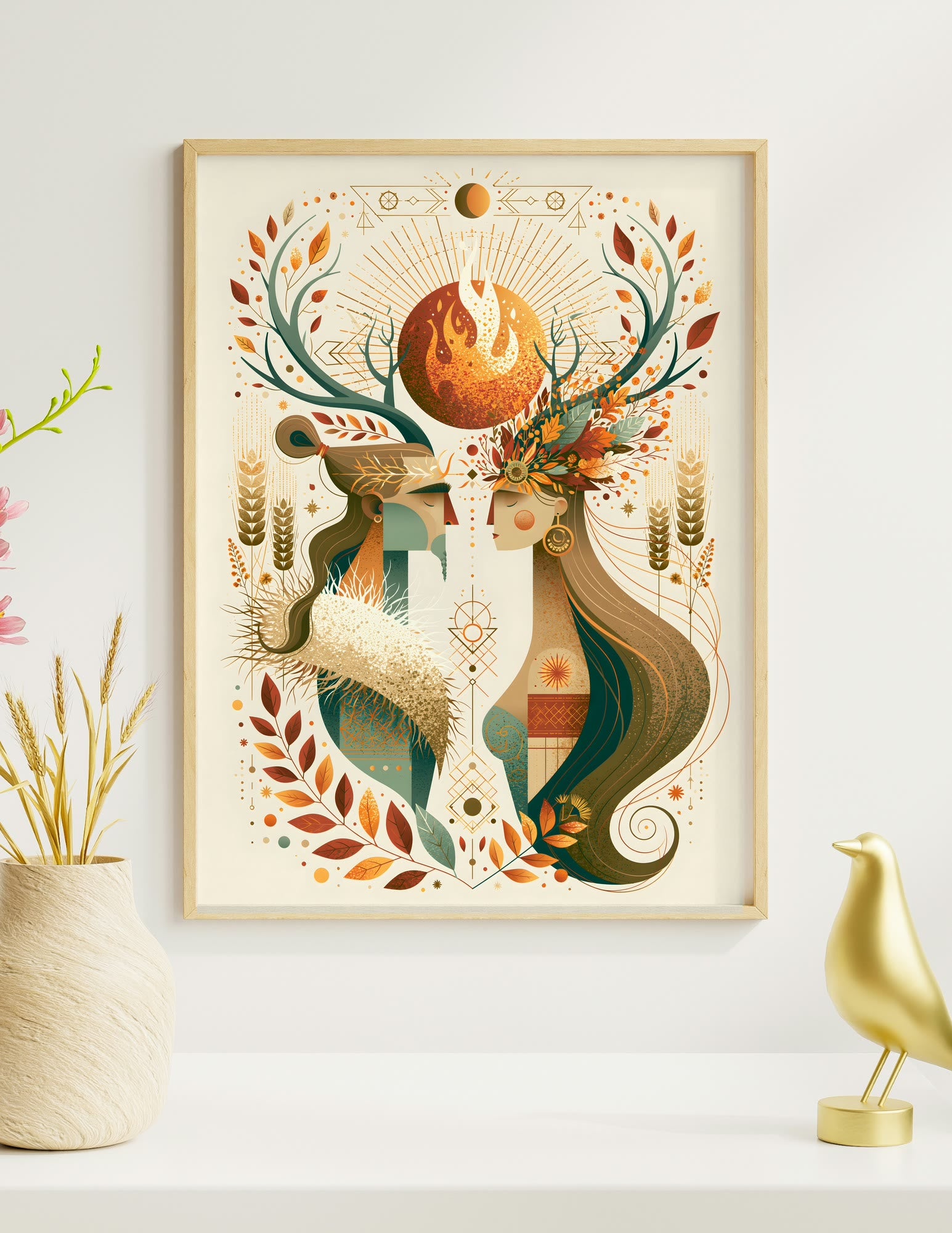 Lughnasadh Lovers framed room mockup