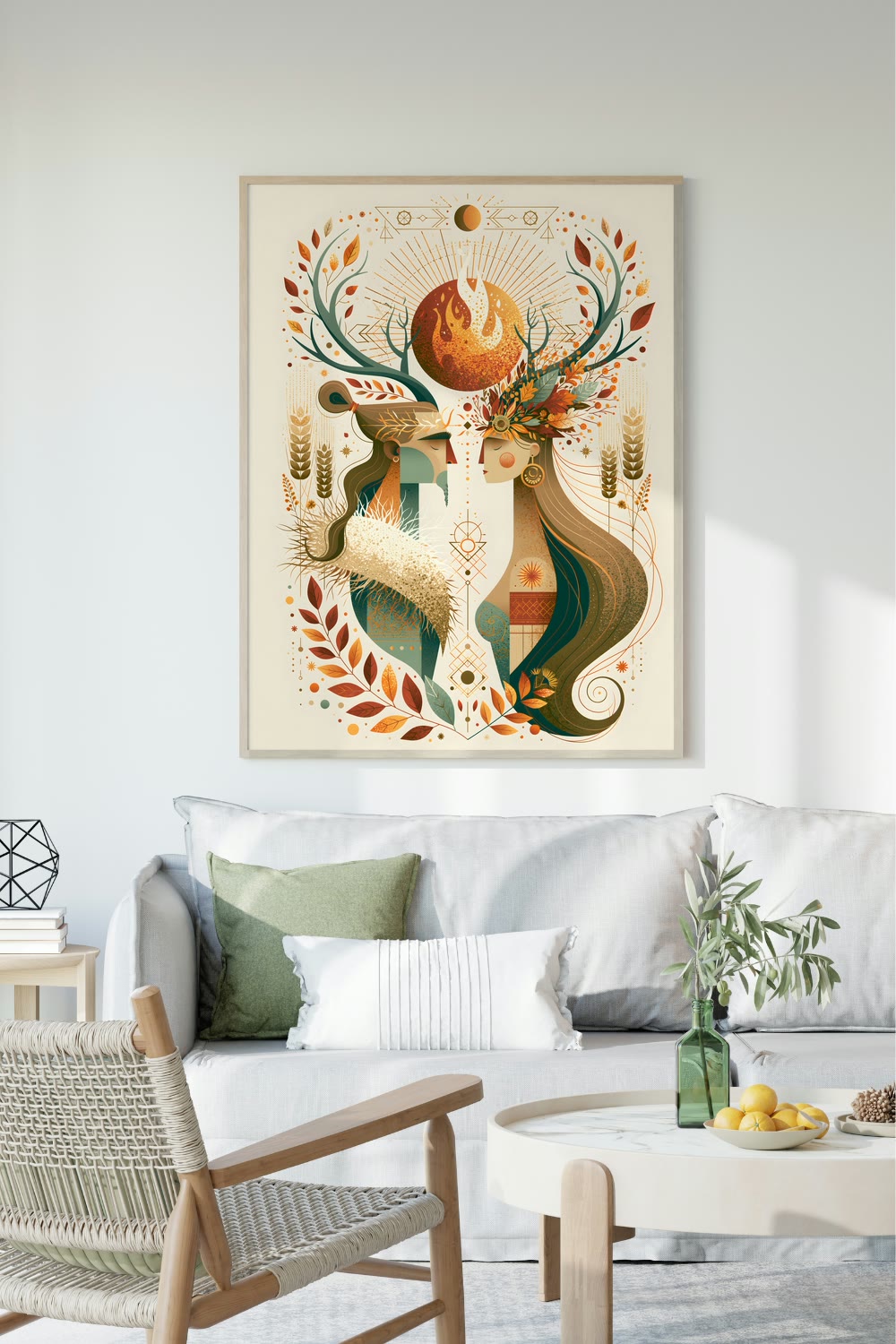 Lughnasadh Lovers framed room mockup