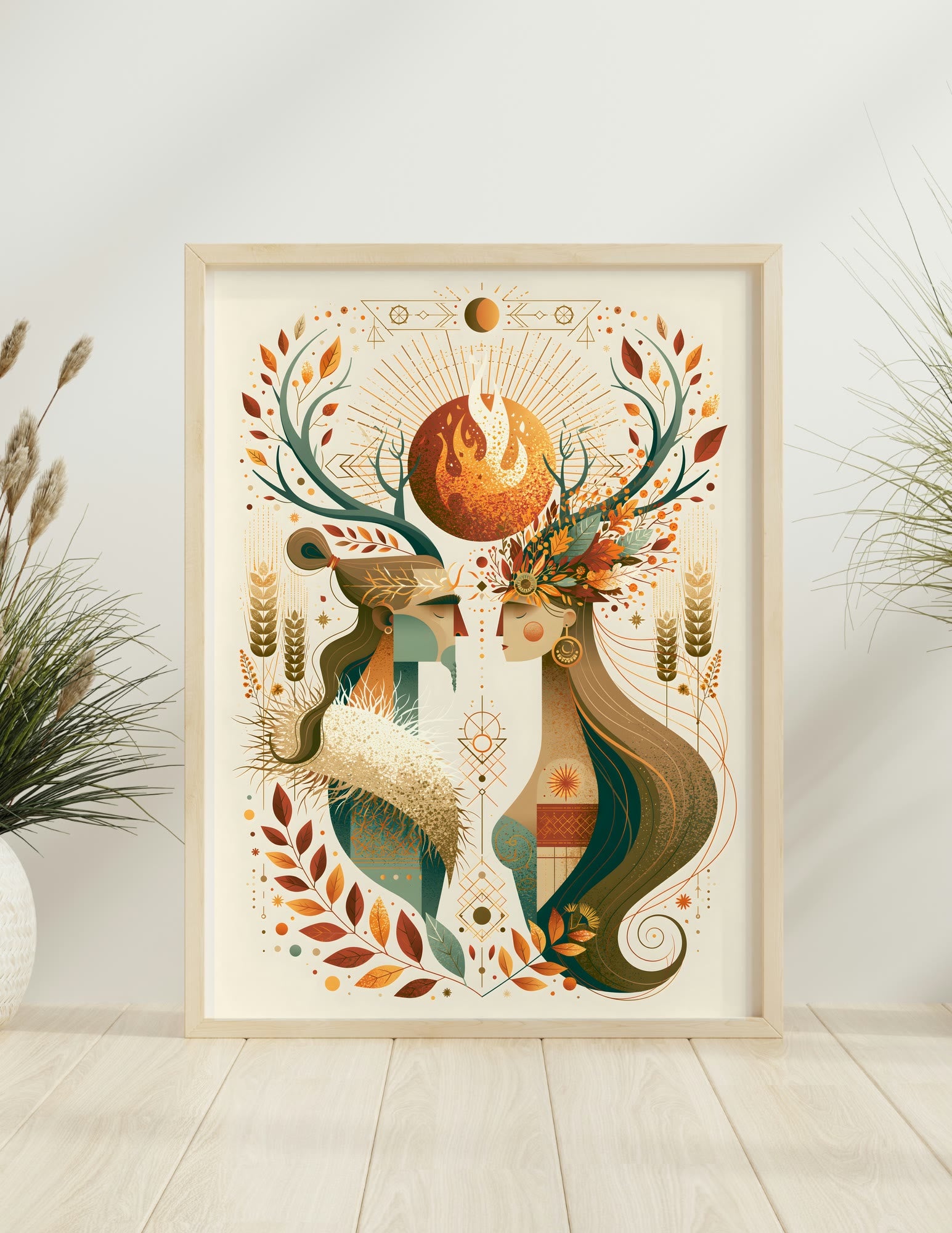 Lughnasadh Lovers framed room mockup
