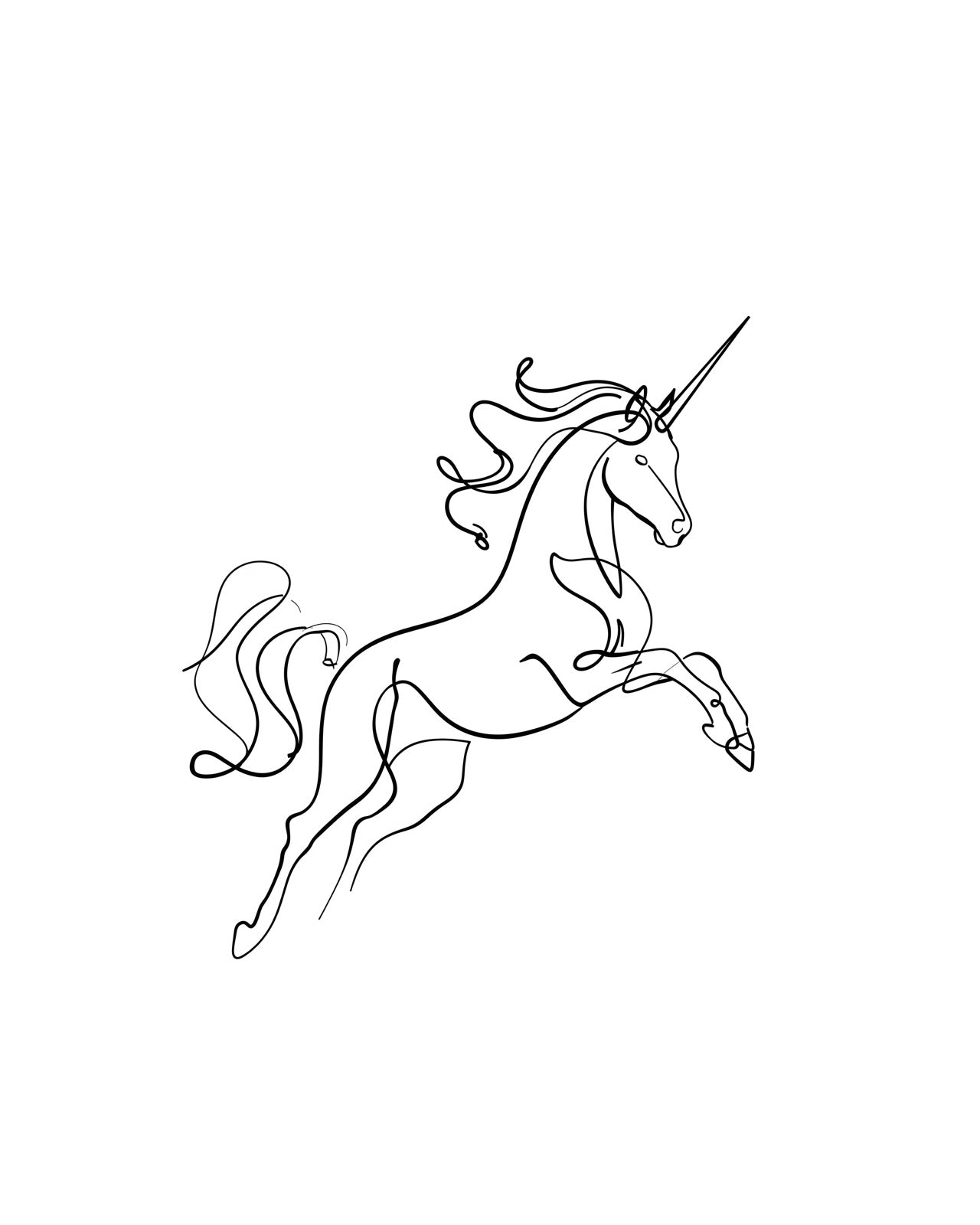 Unicorn in One Line VI