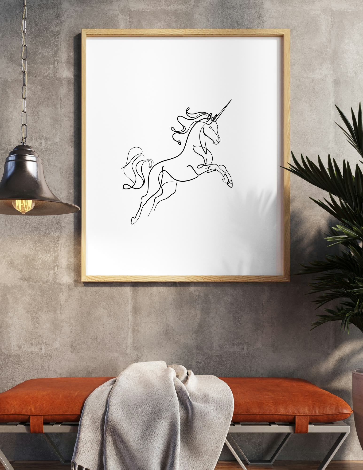 Semi-Gloss Poster shown in a room, mockup 2