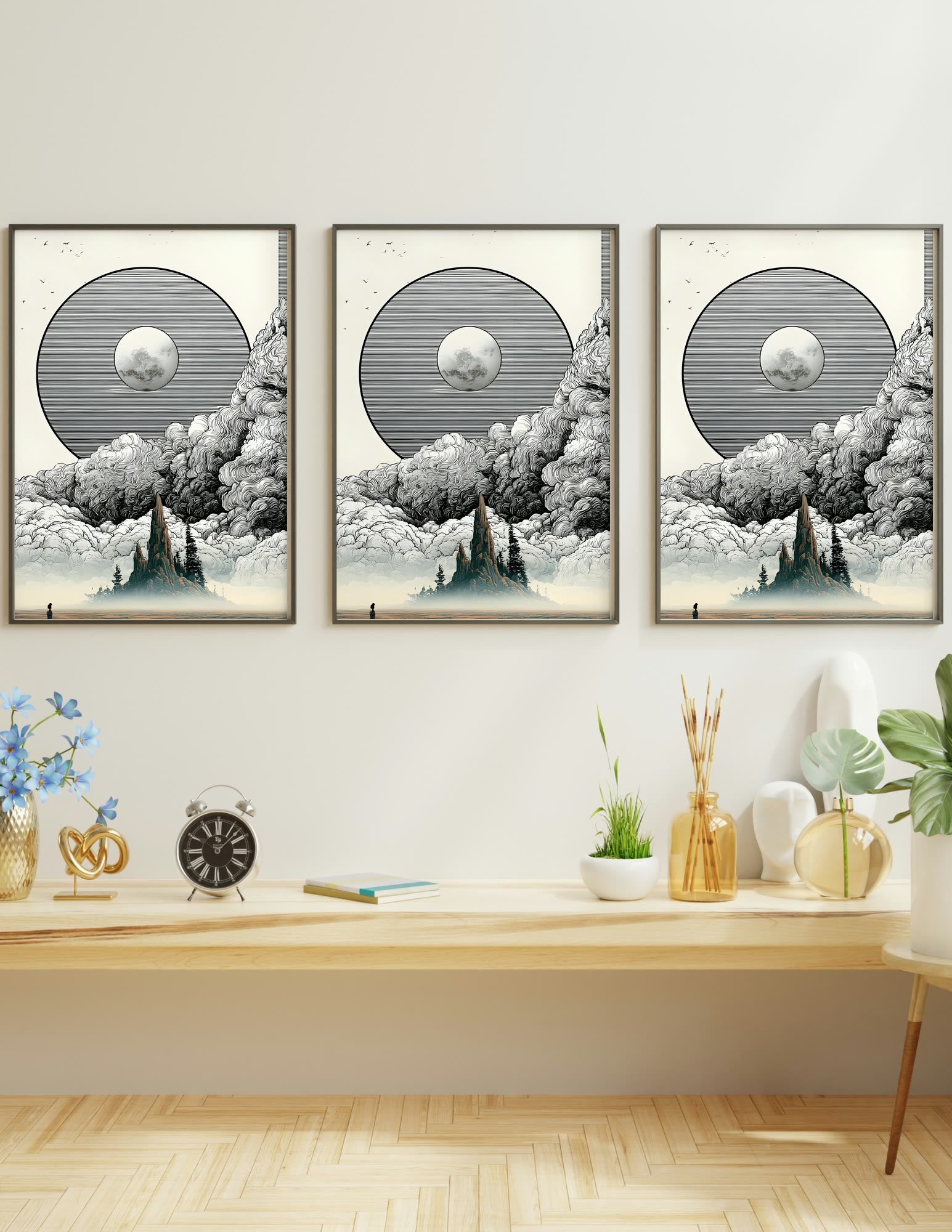 Semi-Gloss Poster shown in a room, mockup 2