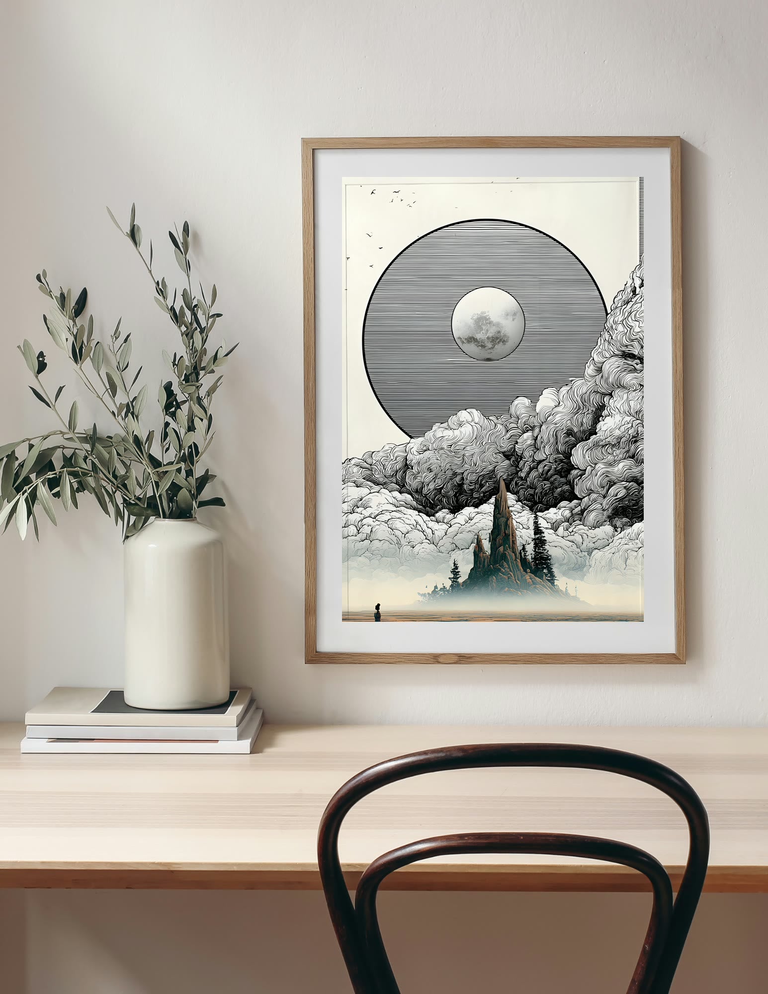 Semi-Gloss Poster shown in a room, mockup 1