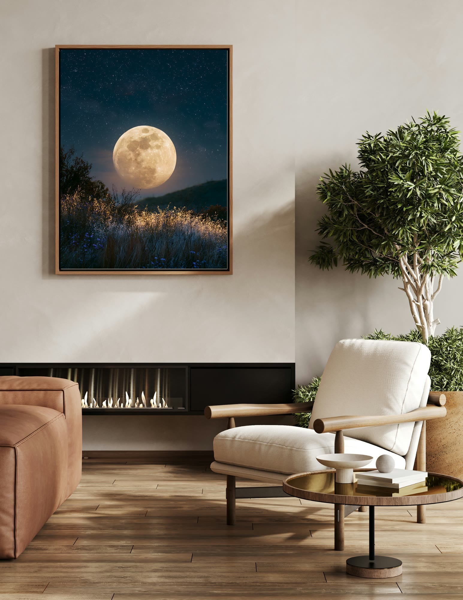 Semi-Gloss Poster shown in a room, mockup 2