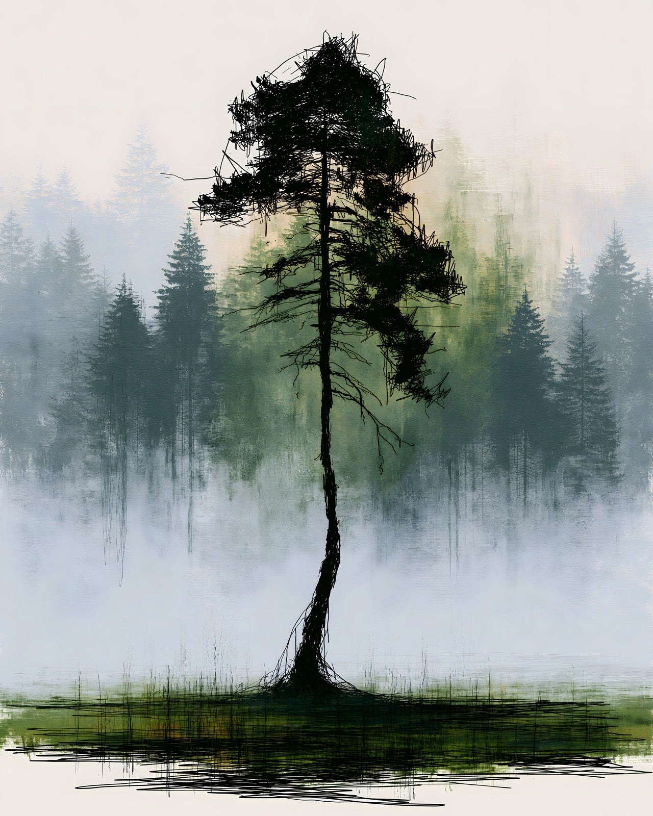 Pine in the Fog