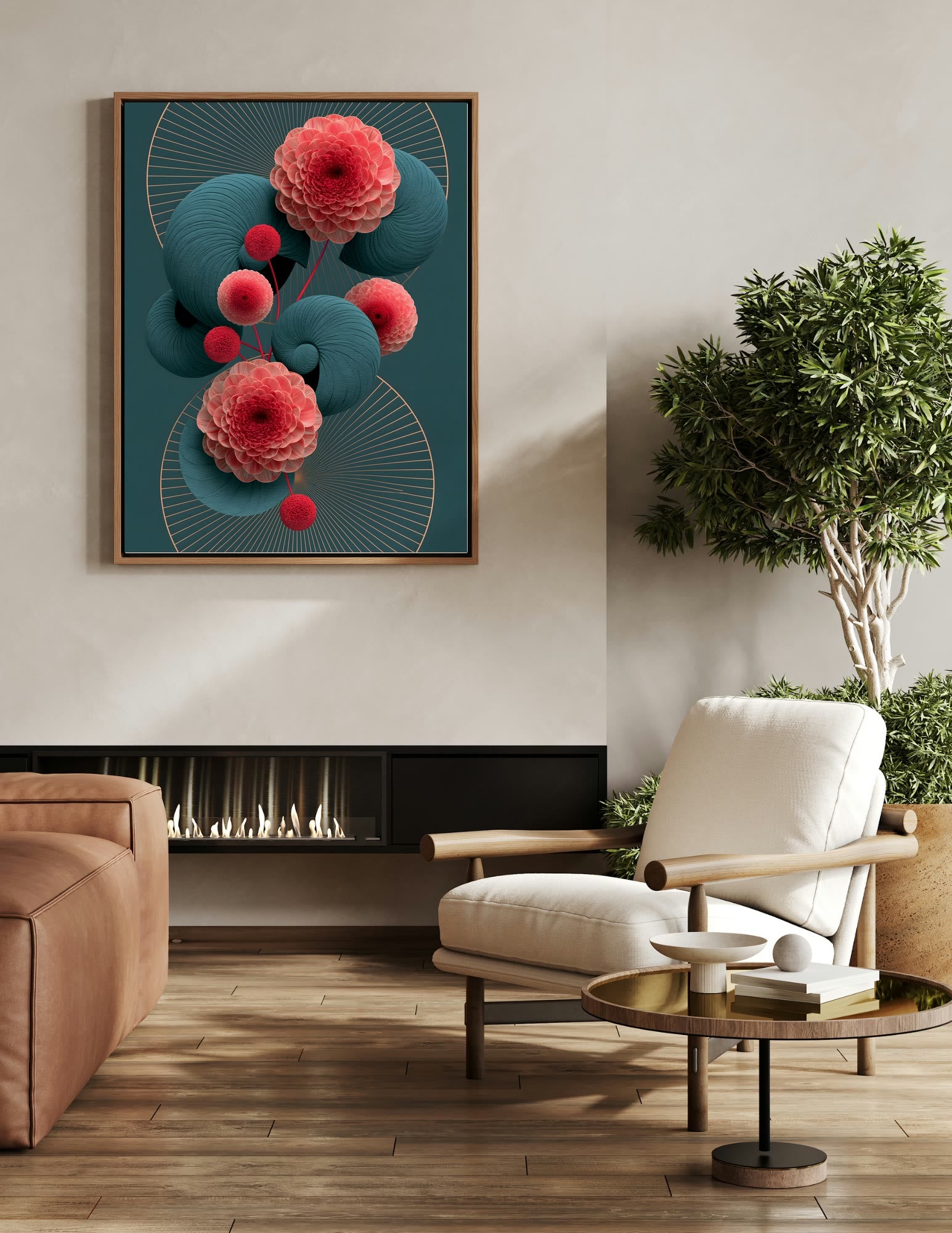 Semi-Gloss Poster shown in a room, mockup 1