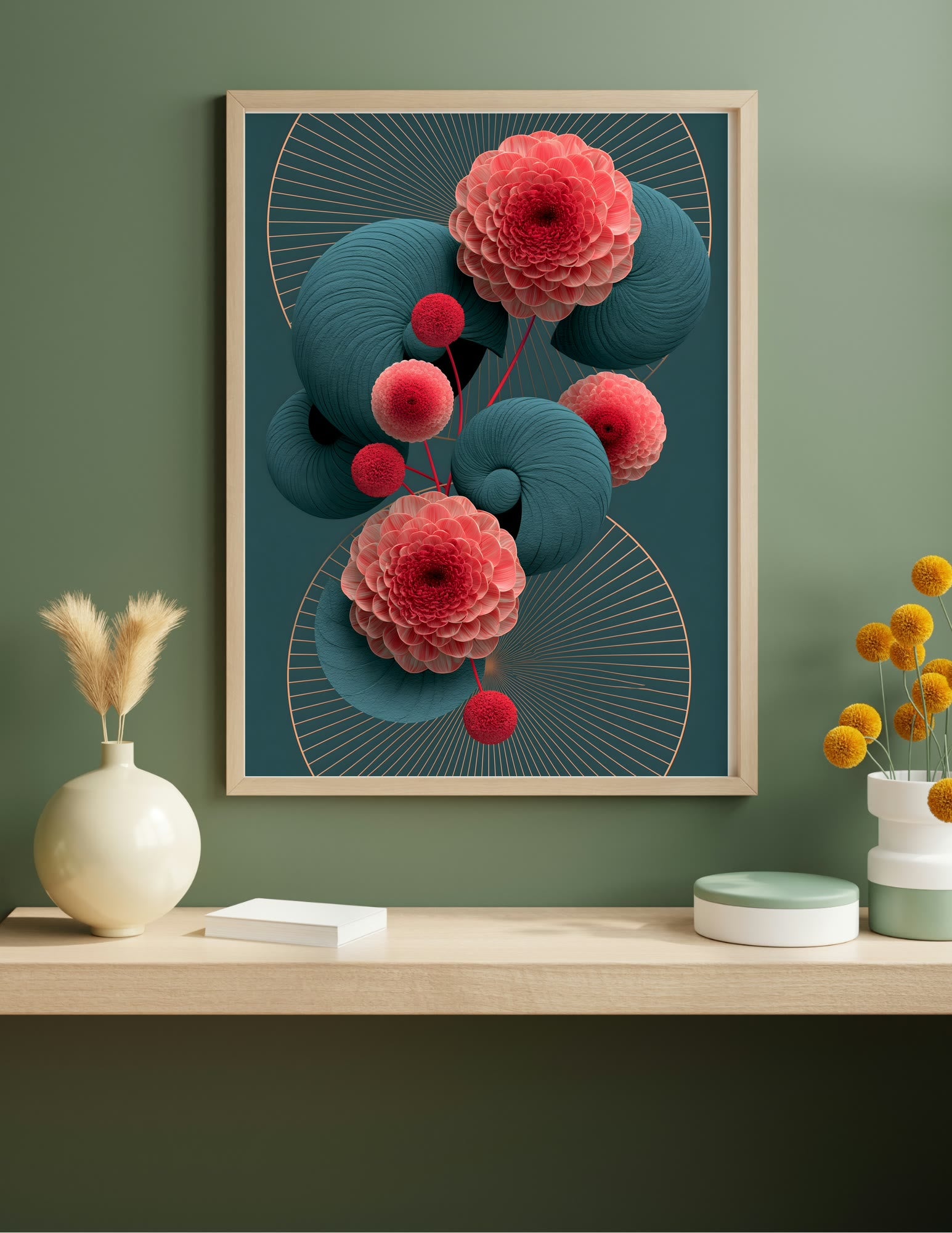 Semi-Gloss Poster shown in a room, mockup 2
