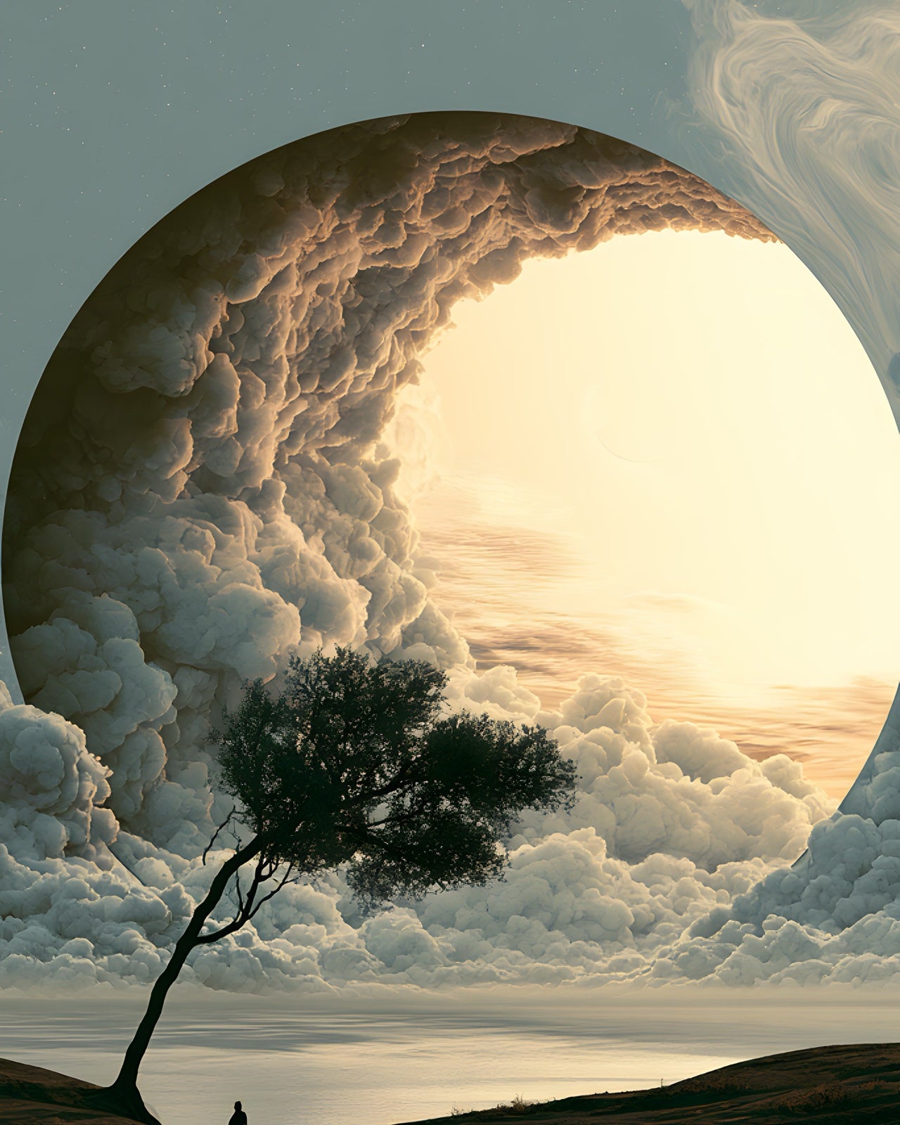 Portal in Clouds printable wall art digital download preview