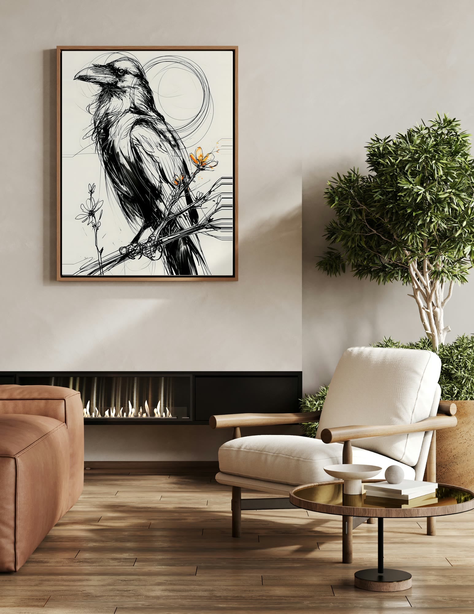 Semi-Gloss Poster shown in a room, mockup 2