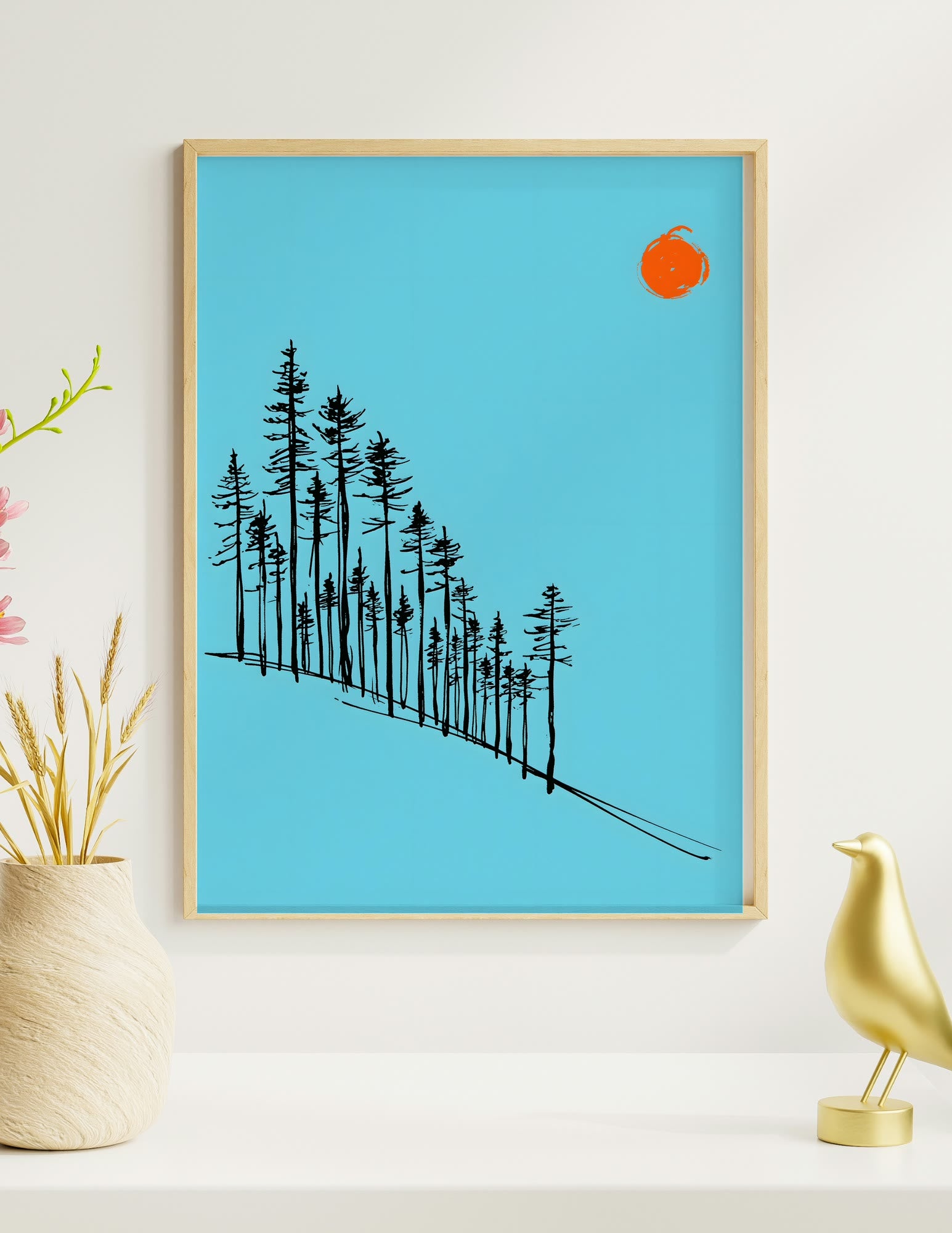 Secrets in the Forest framed room mockup