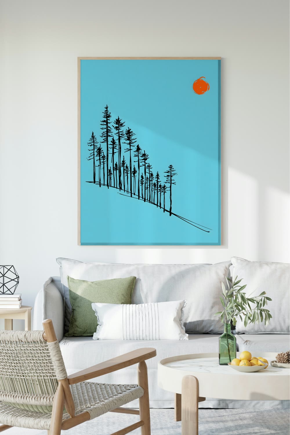 Secrets in the Forest framed room mockup