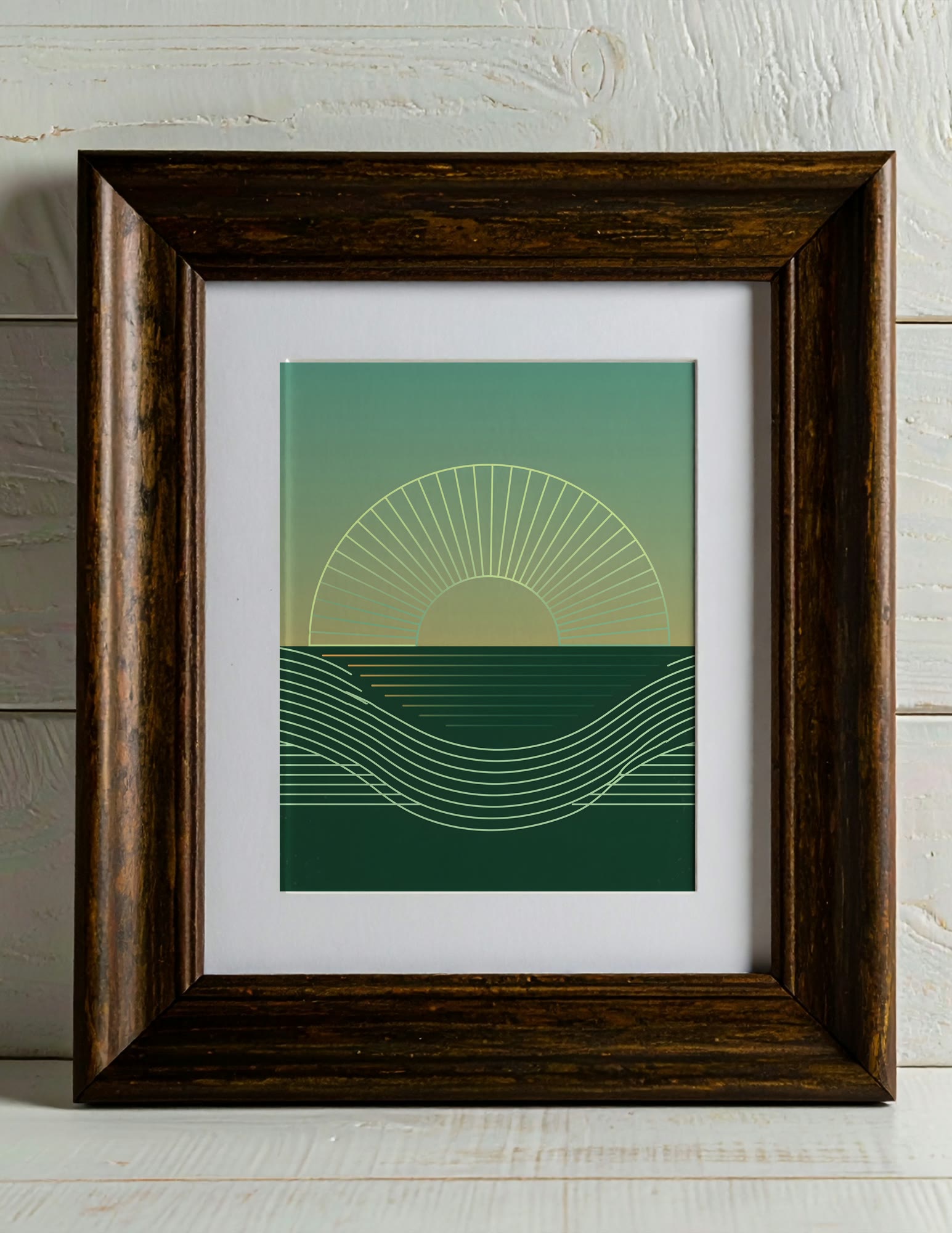 Semi-Gloss Poster shown in a room, mockup 2