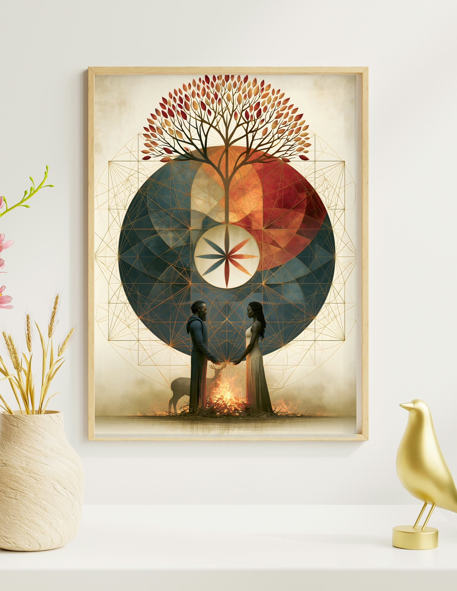 The Harvest Vow framed room mockup