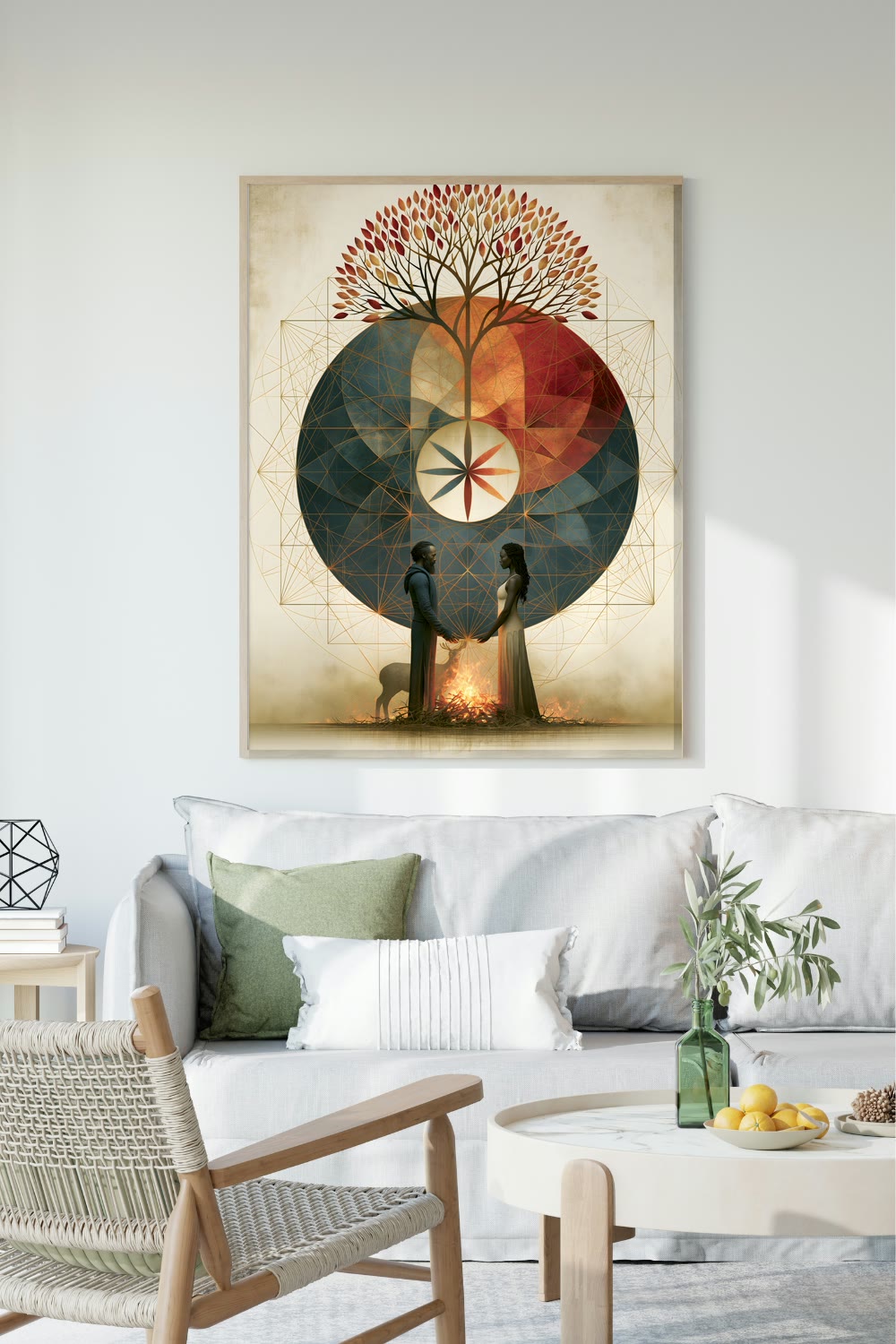 The Harvest Vow framed room mockup