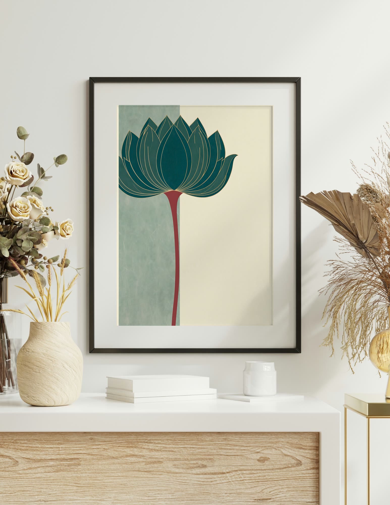 Semi-Gloss Poster shown in a room, mockup 2