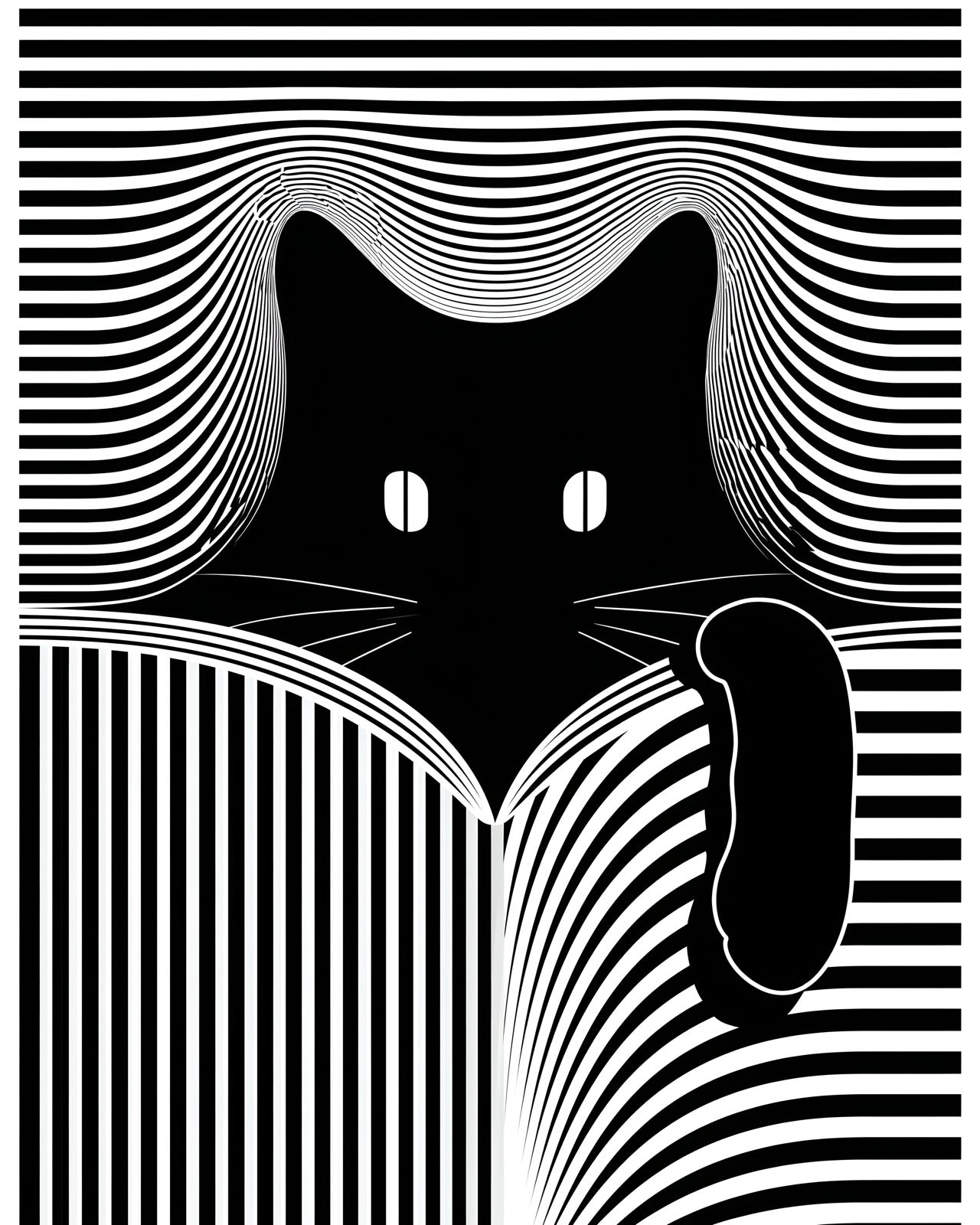 Op Art Cat