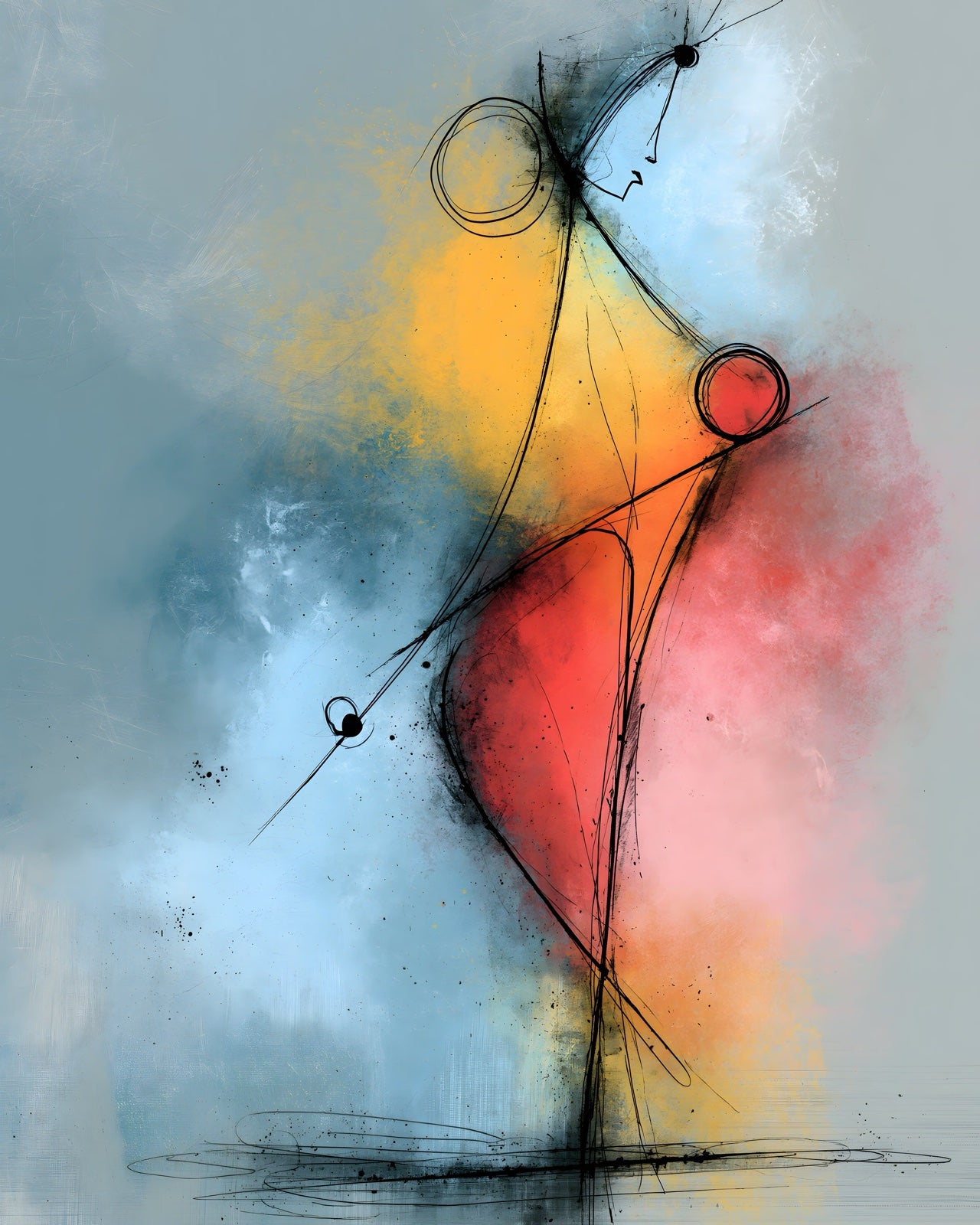 Woman in Color printable wall art digital download preview