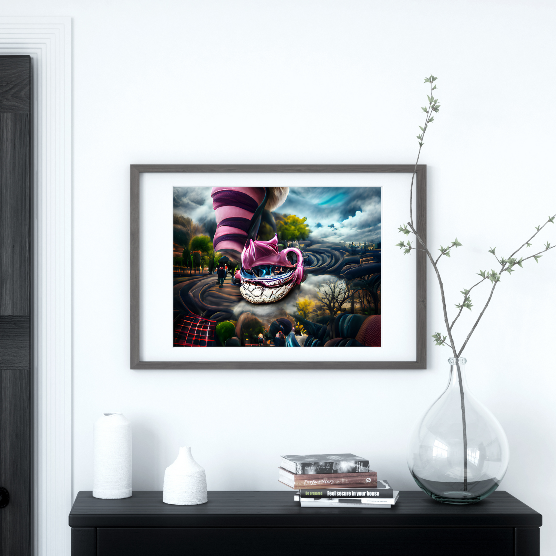 Alice in Wonderland, Alice and Cheshire Cat available as Framed Prints,  Photos, Wall Art and Photo Gifts